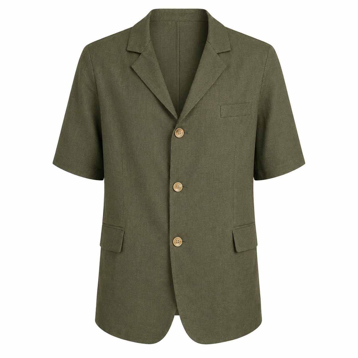 Open back linen blazer 