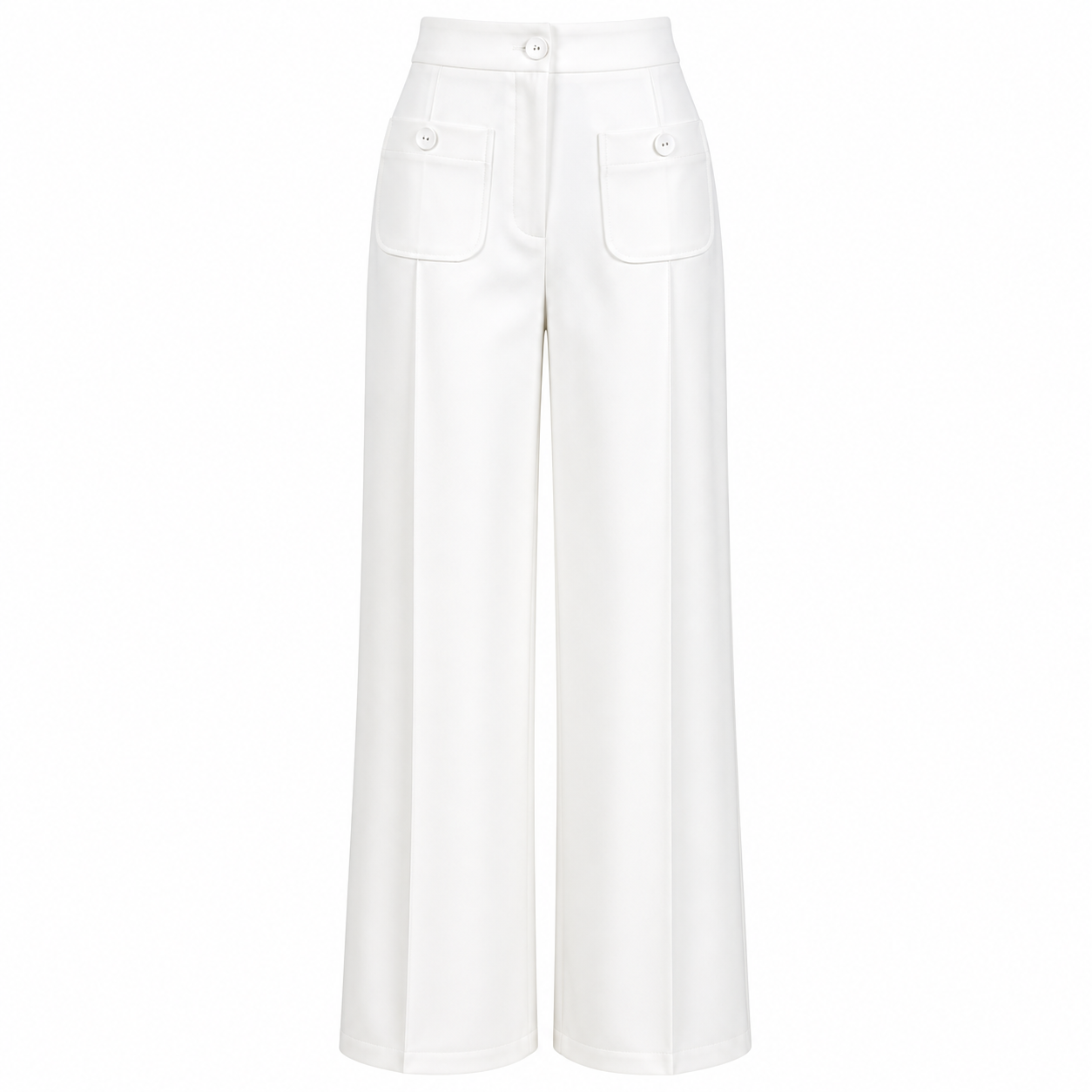 Big size  regular fit white pants 