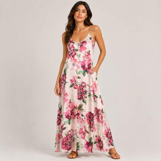 Pink floral dress 