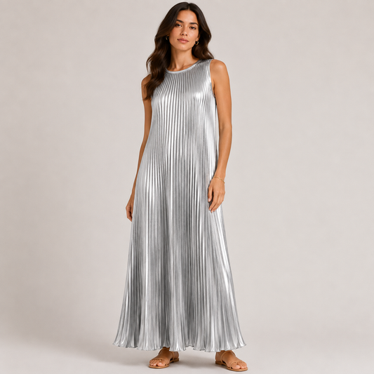 Pleated maxi dress 