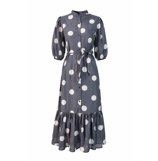 Viscose dotted shirt dress LOUIZA FASHION