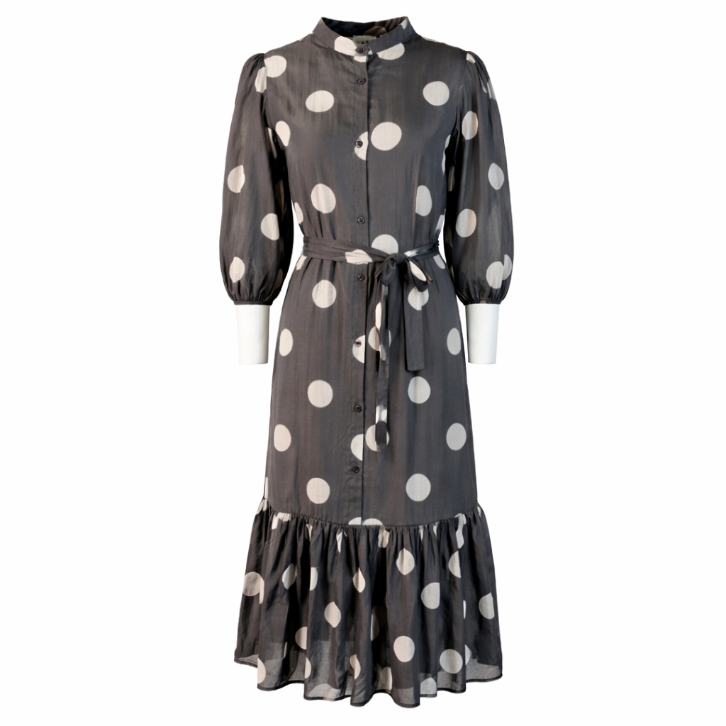 Viscose dotted shirt dress LOUIZA FASHION