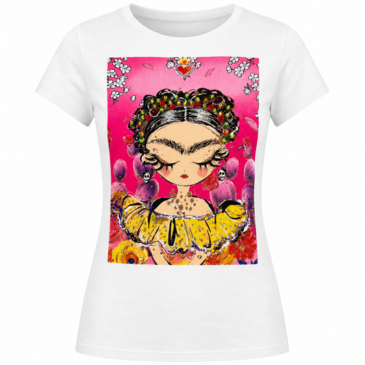 Frida printed tshirt with jewels 