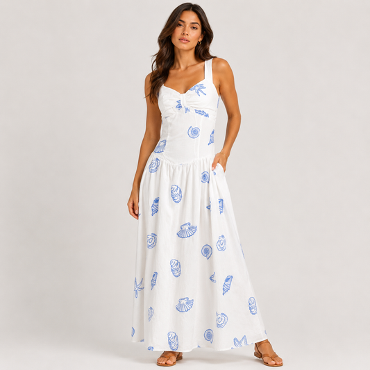 Printed marine dress 