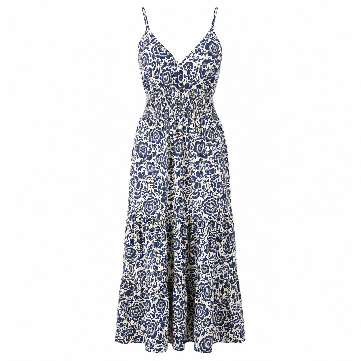 Printed navy blue dress 