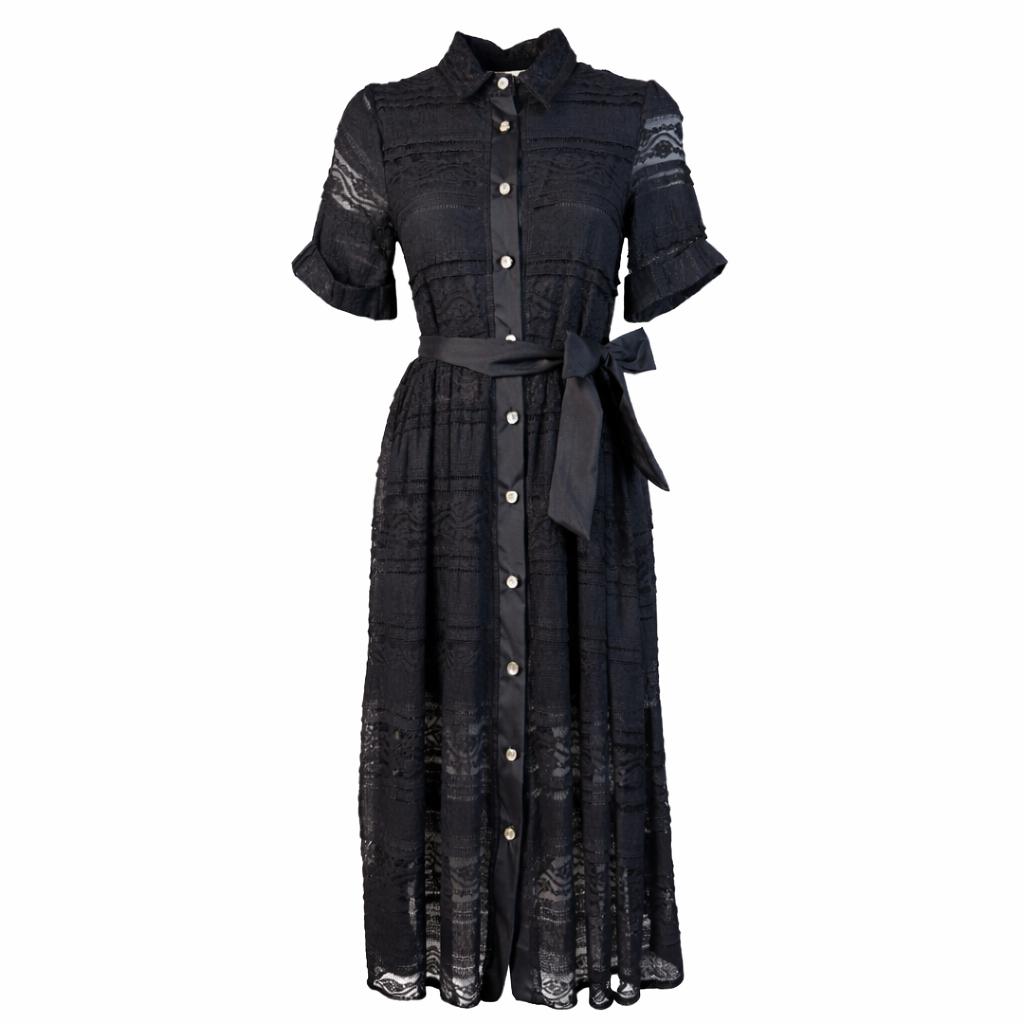 Shirt dress with dentelle LAMIAR