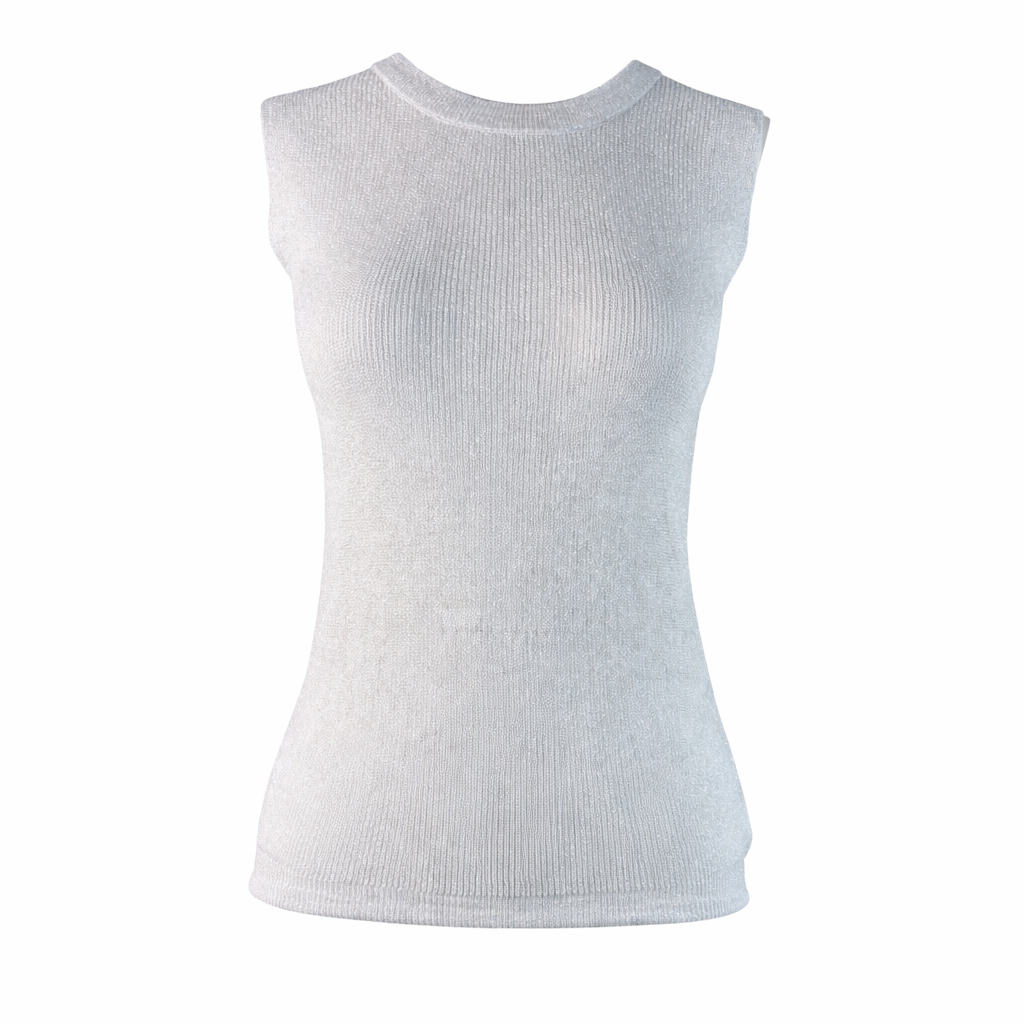 Metallic sleeveless top DEEP PINK