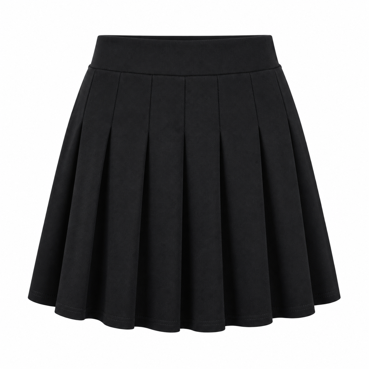 Black pleated mini skirt 