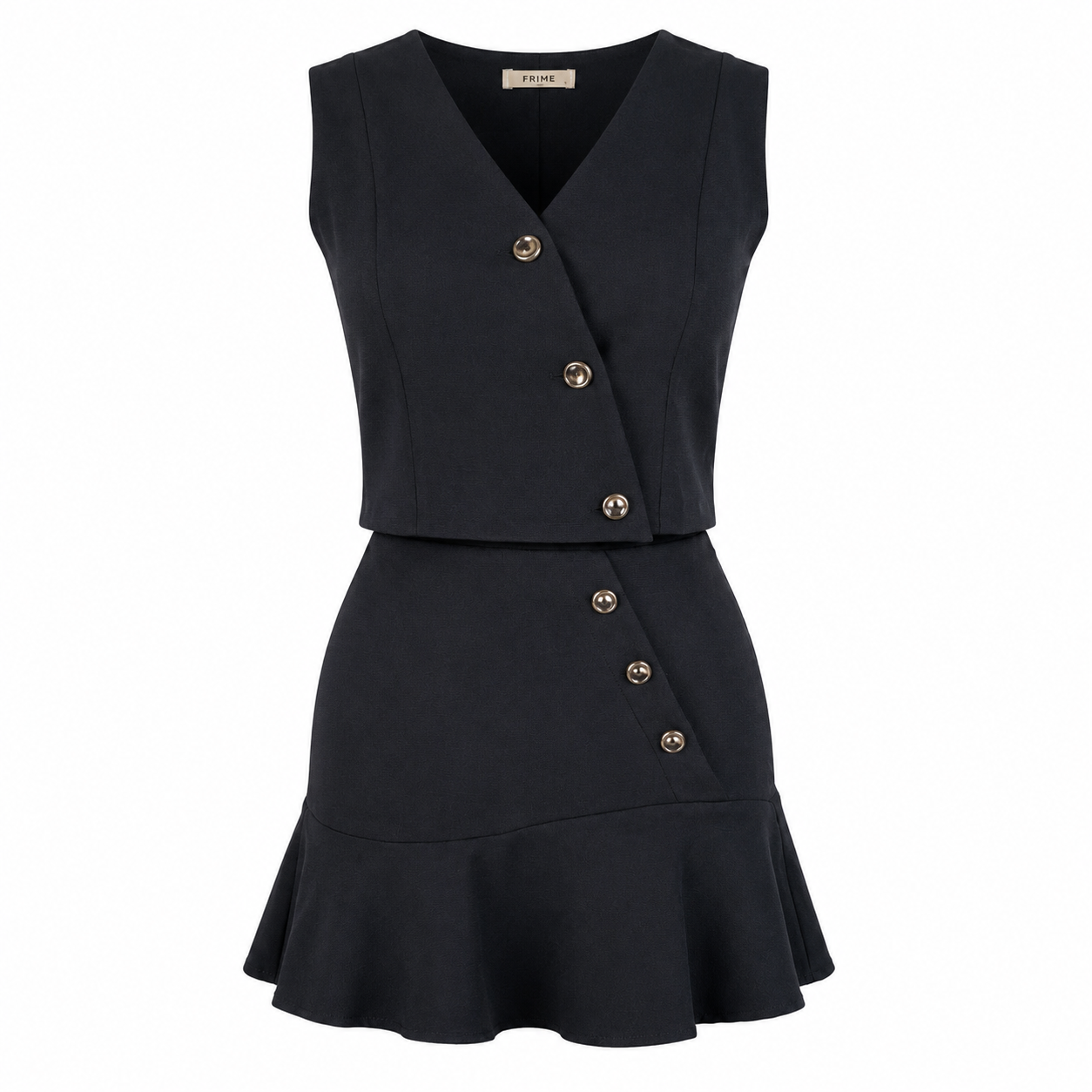 Waistcoat with gold buttons 