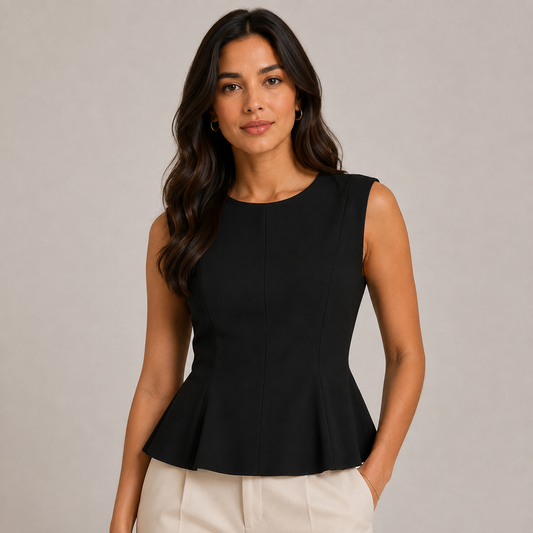 Sleeveless flare top 