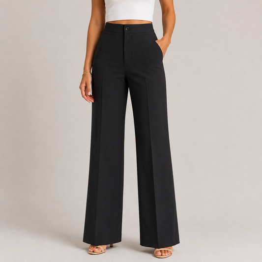 Straight legs black pants 