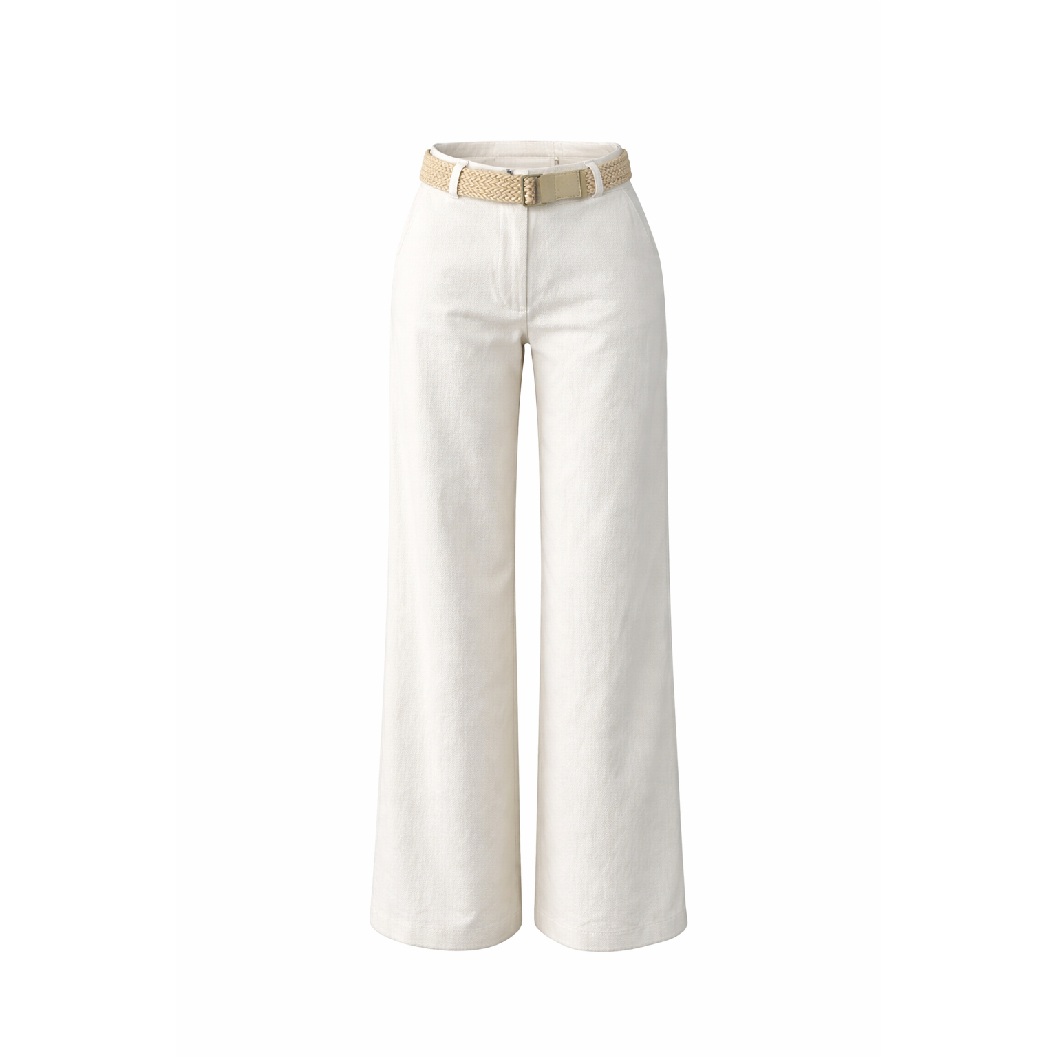 Wide legs white trousers - elastic waistband CHANCE ITALIA
