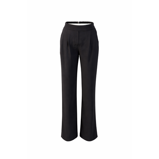 Wide legs black trousers LOUIZA FASHION