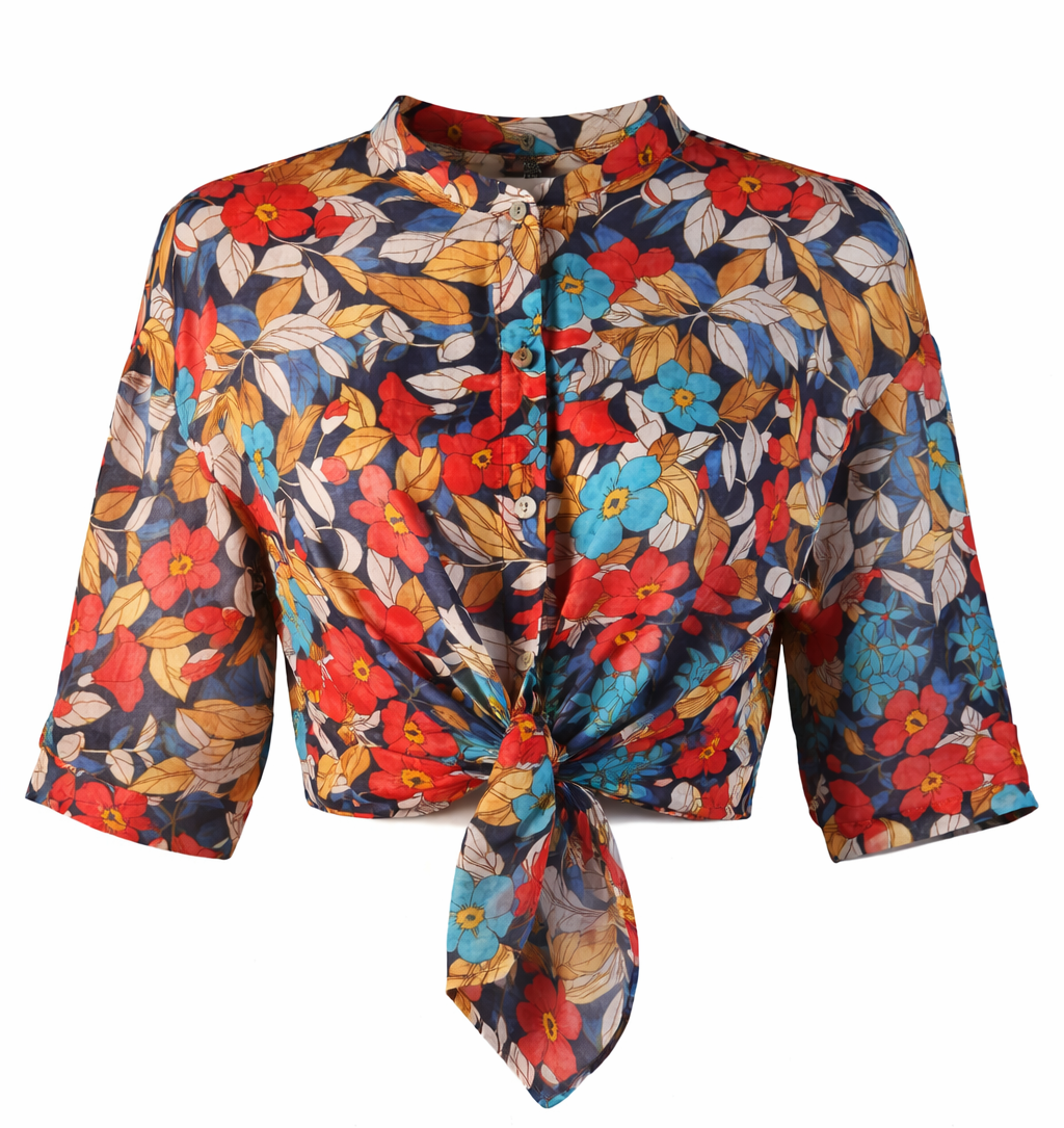 Floral silk shirt LOUIZA FASHION