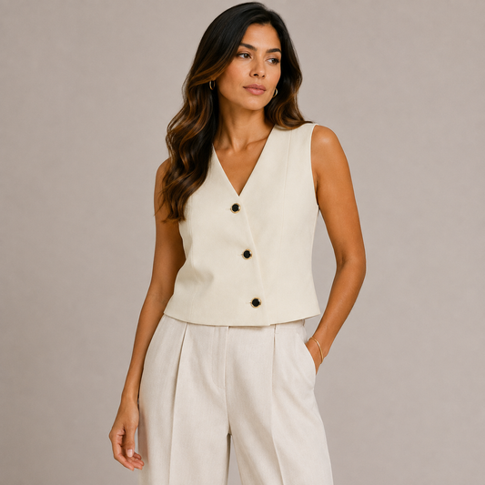 Waistcoat with gold buttons 