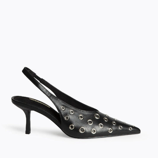 Corina Shoes Black slingback heels pointed toe