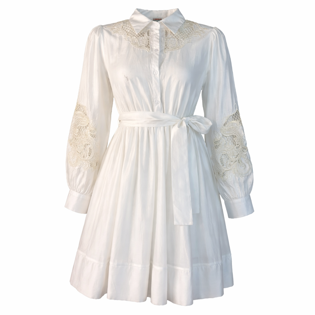 White embroidered dress CHANCE ITALIA