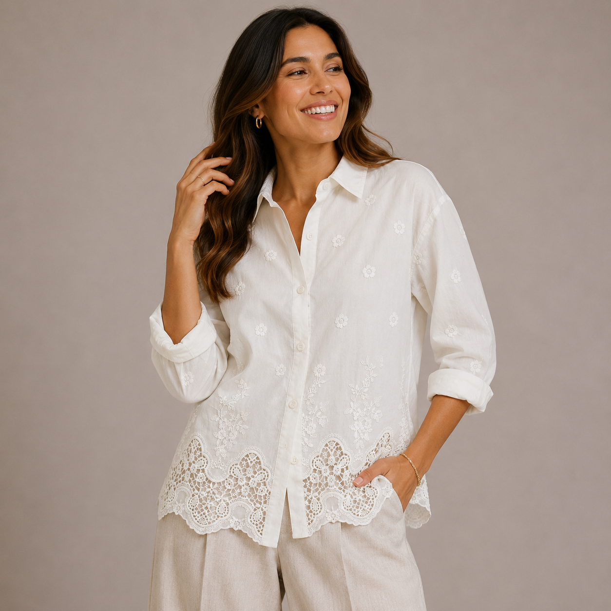 White shirt - 100% cotton 