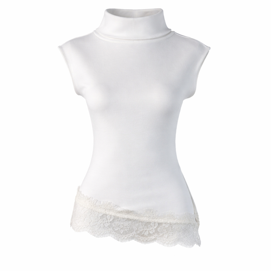 Asymmetrical top with dentelle GIOMAR
