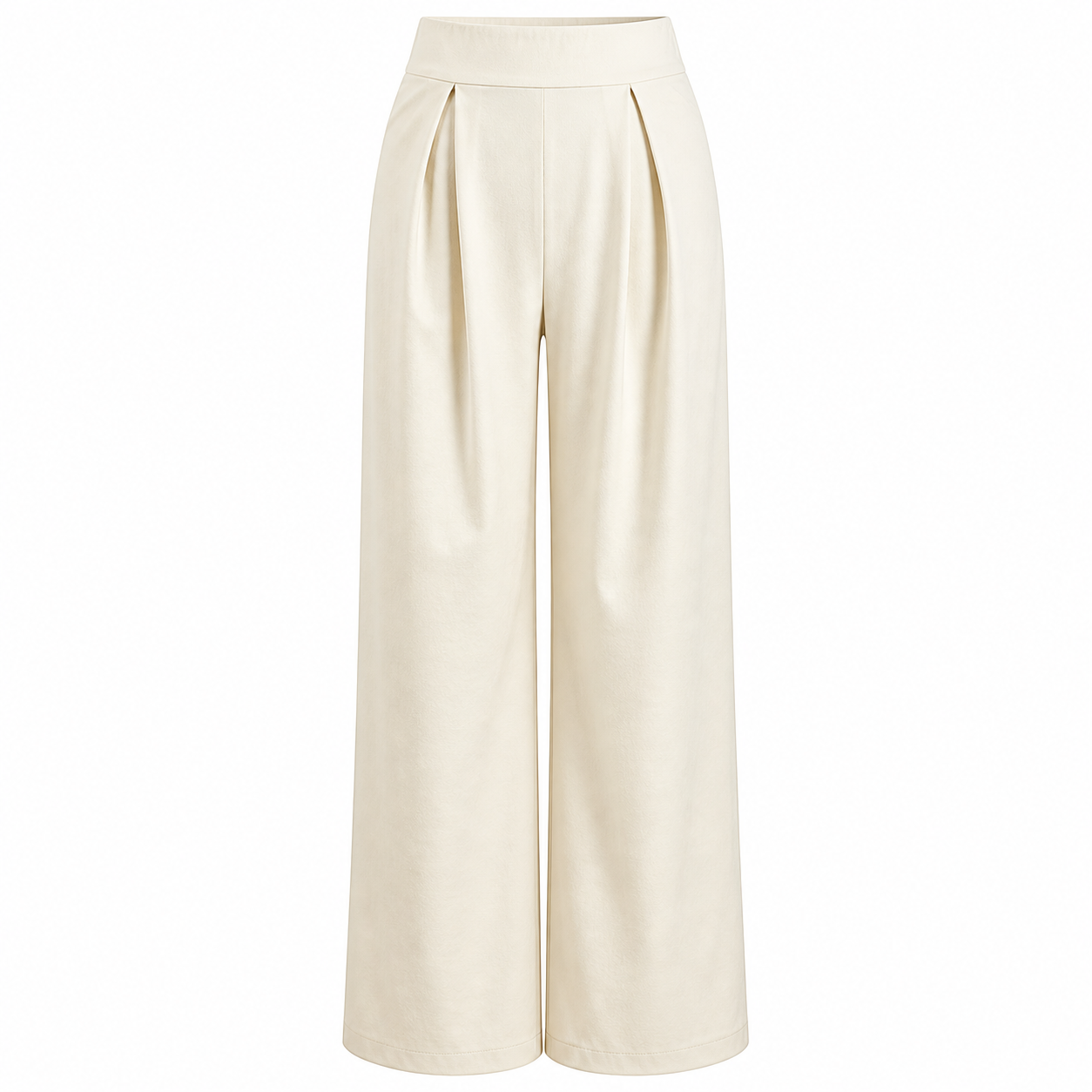 Wide legs elastic wait trousers 