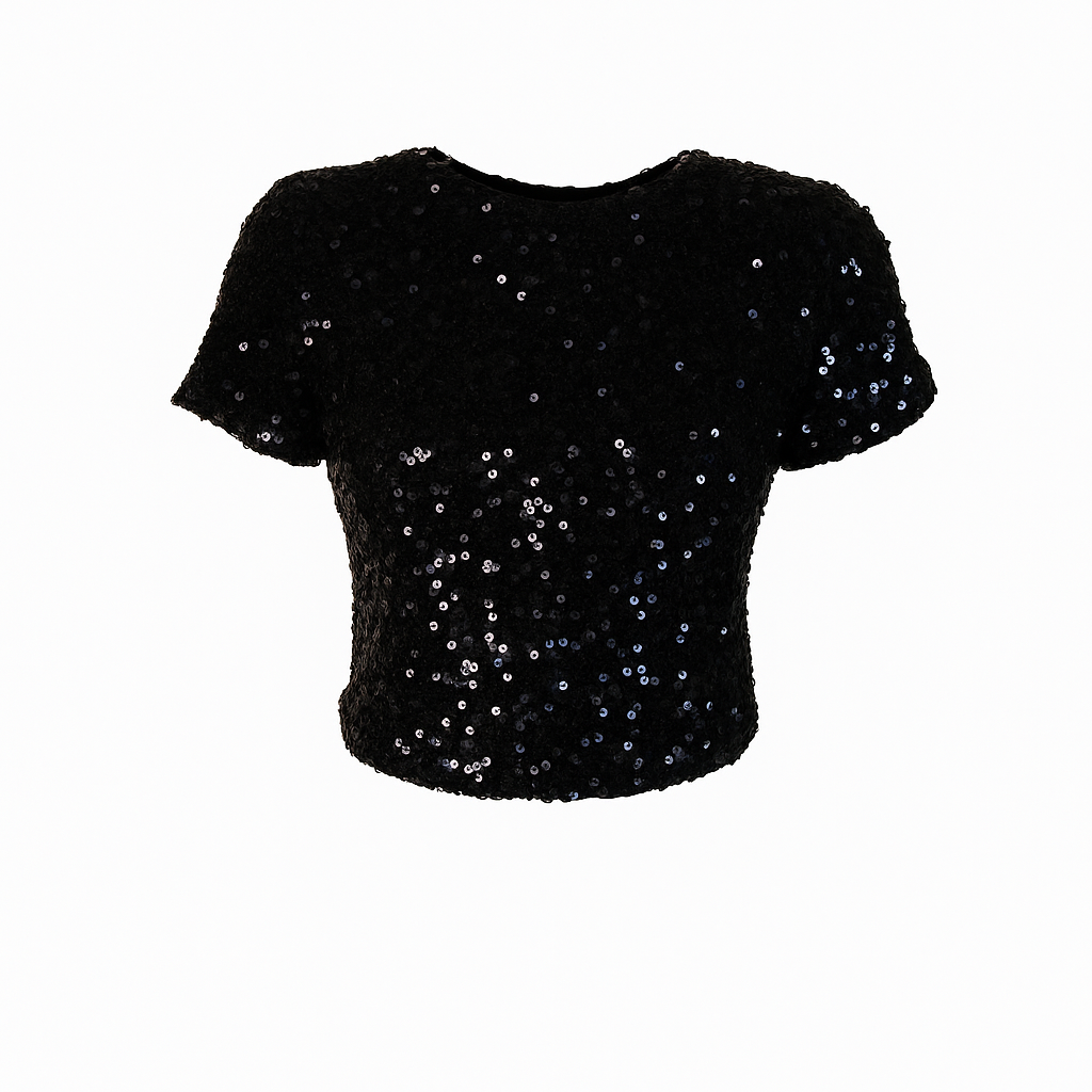 Sequined black shirt