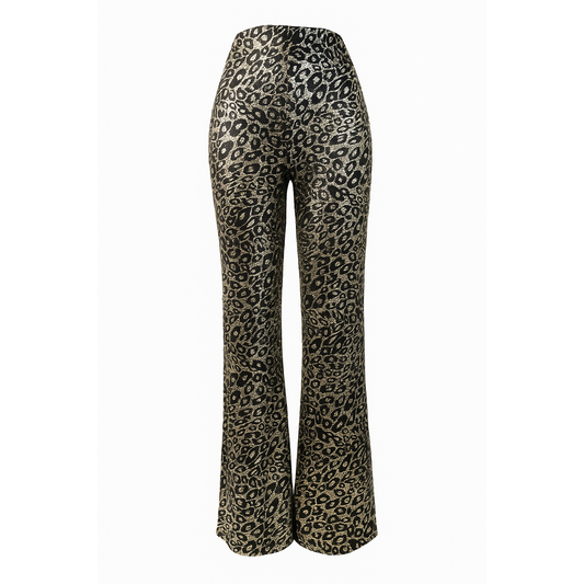 Metallic gold and black wide legs trousers A.Z.J