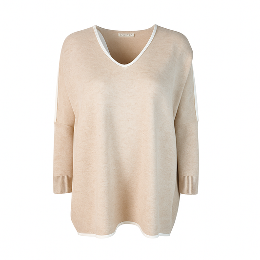 V neck oversize knit sweater Sunny