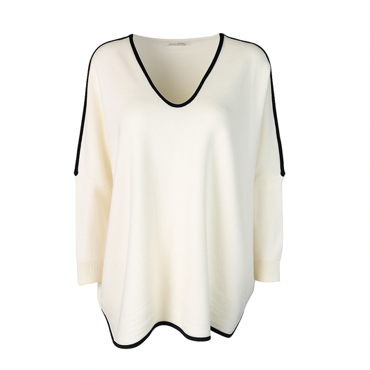 V neck oversize knit sweater Sunny