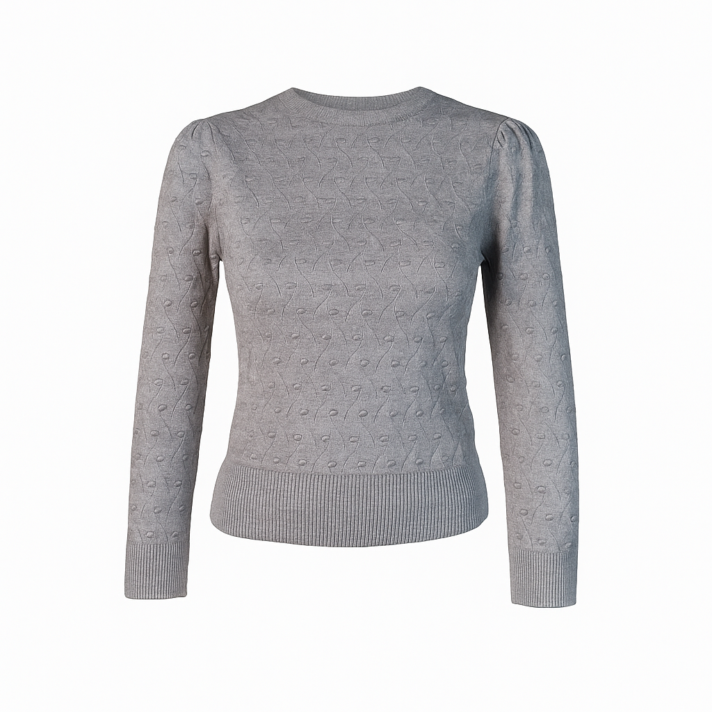 Simple knit sweater with dots