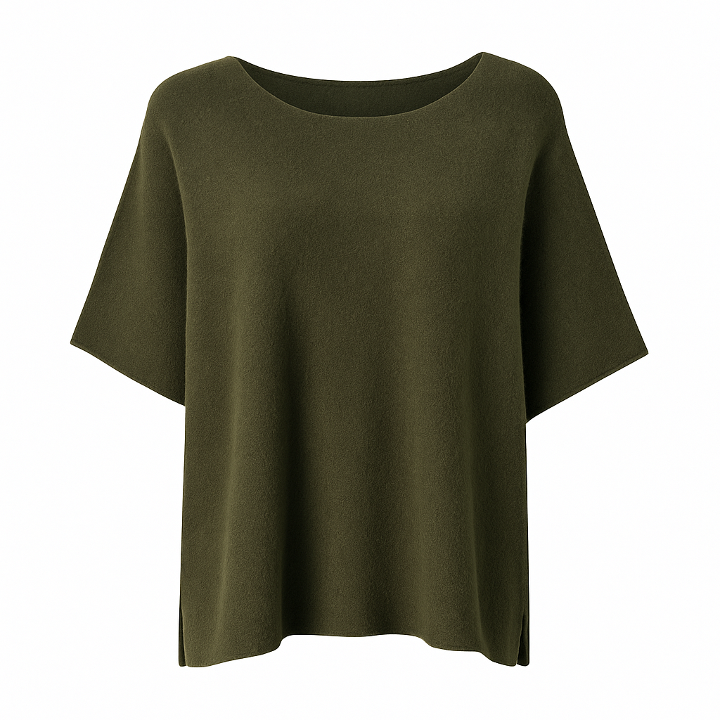 Short sleeves plain knit Luisa Fashion
