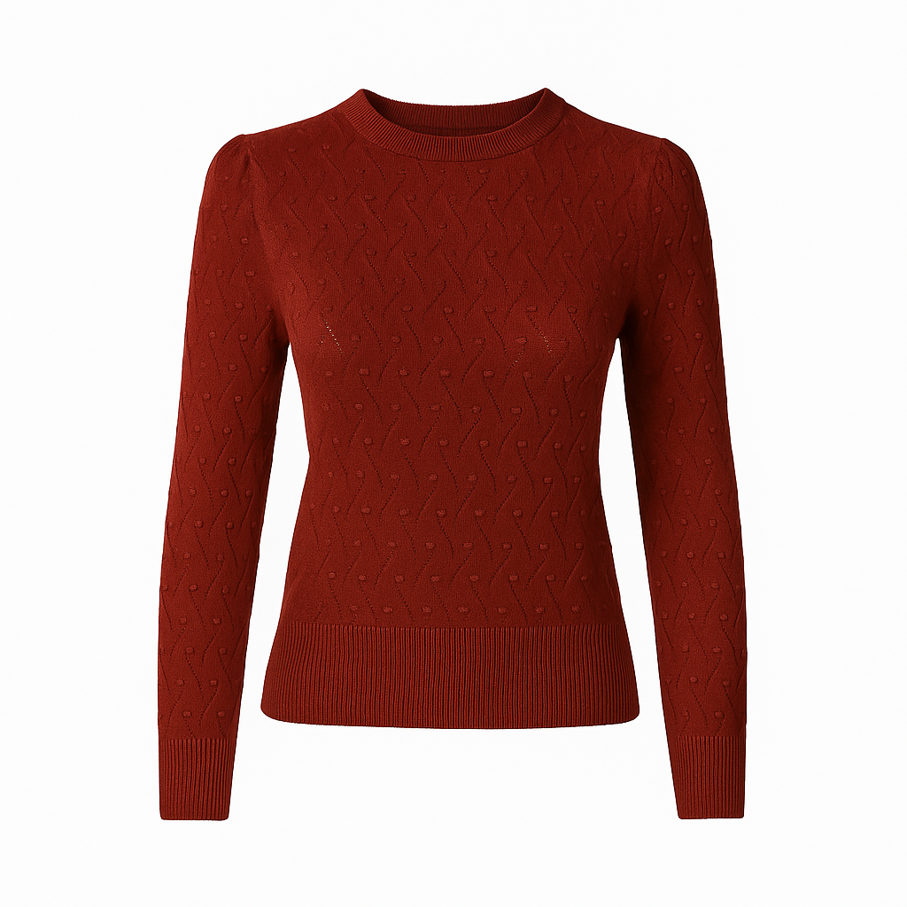 Simple knit sweater with dots