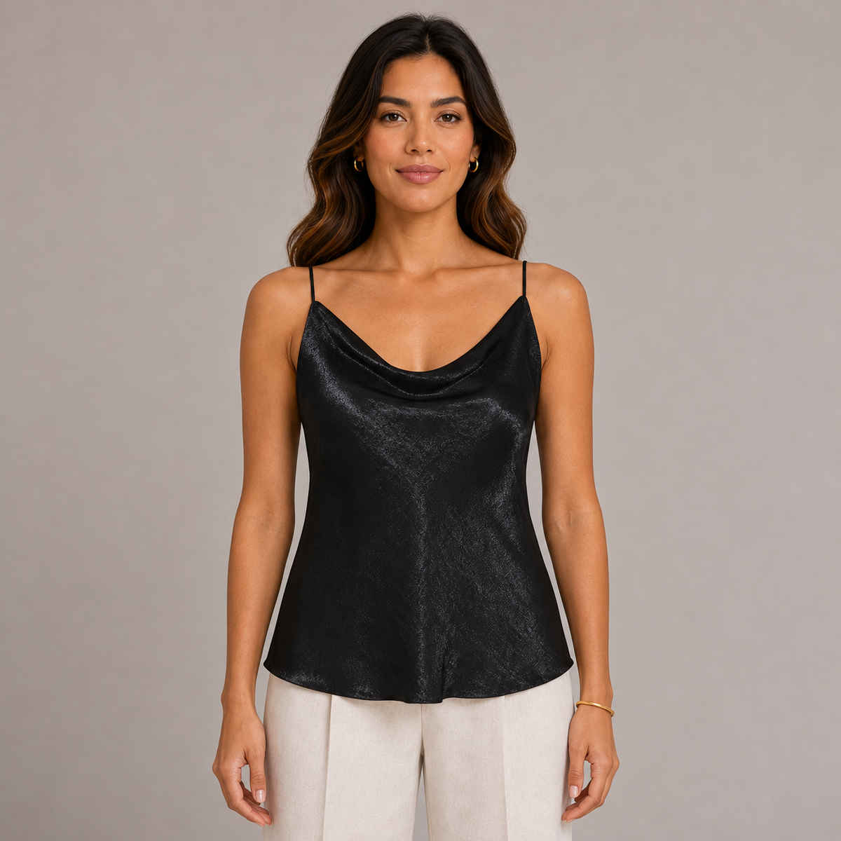 Black sleeveless top 