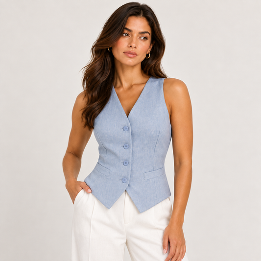 Blue Denim Waistcoat 