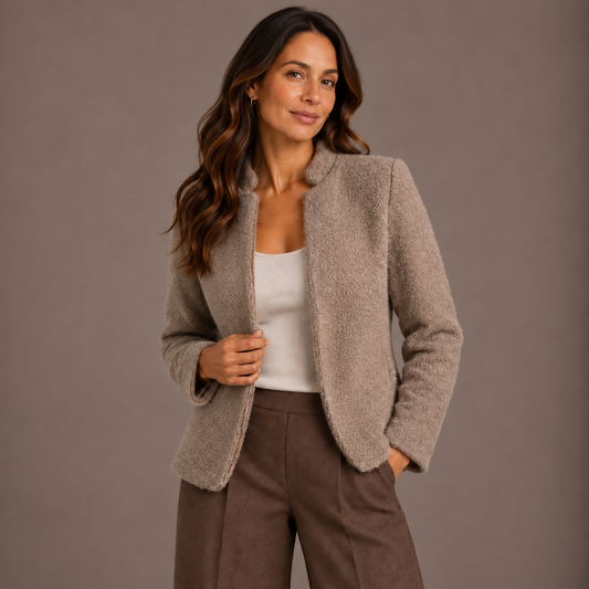 Taupe Casual Blazer for Women 