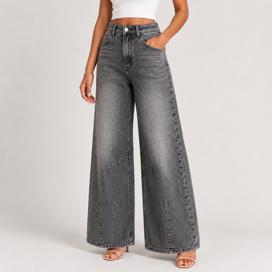 Balloon-Fit Black Jeans 