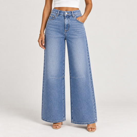 Balloon-Fit Blue Jeans 