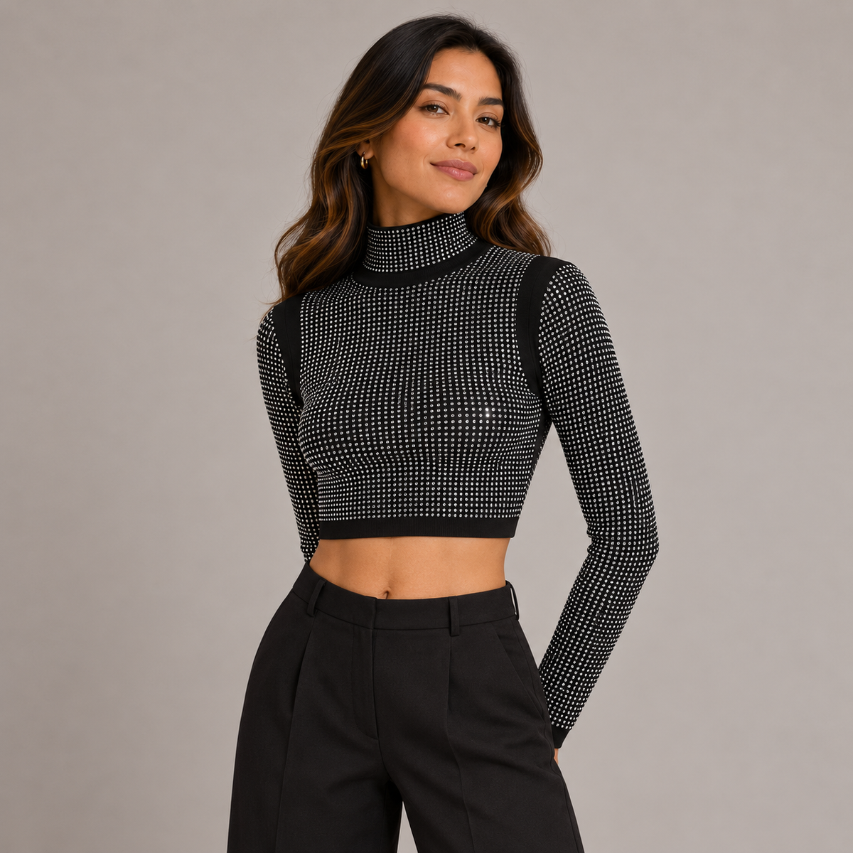 Black and silver top 