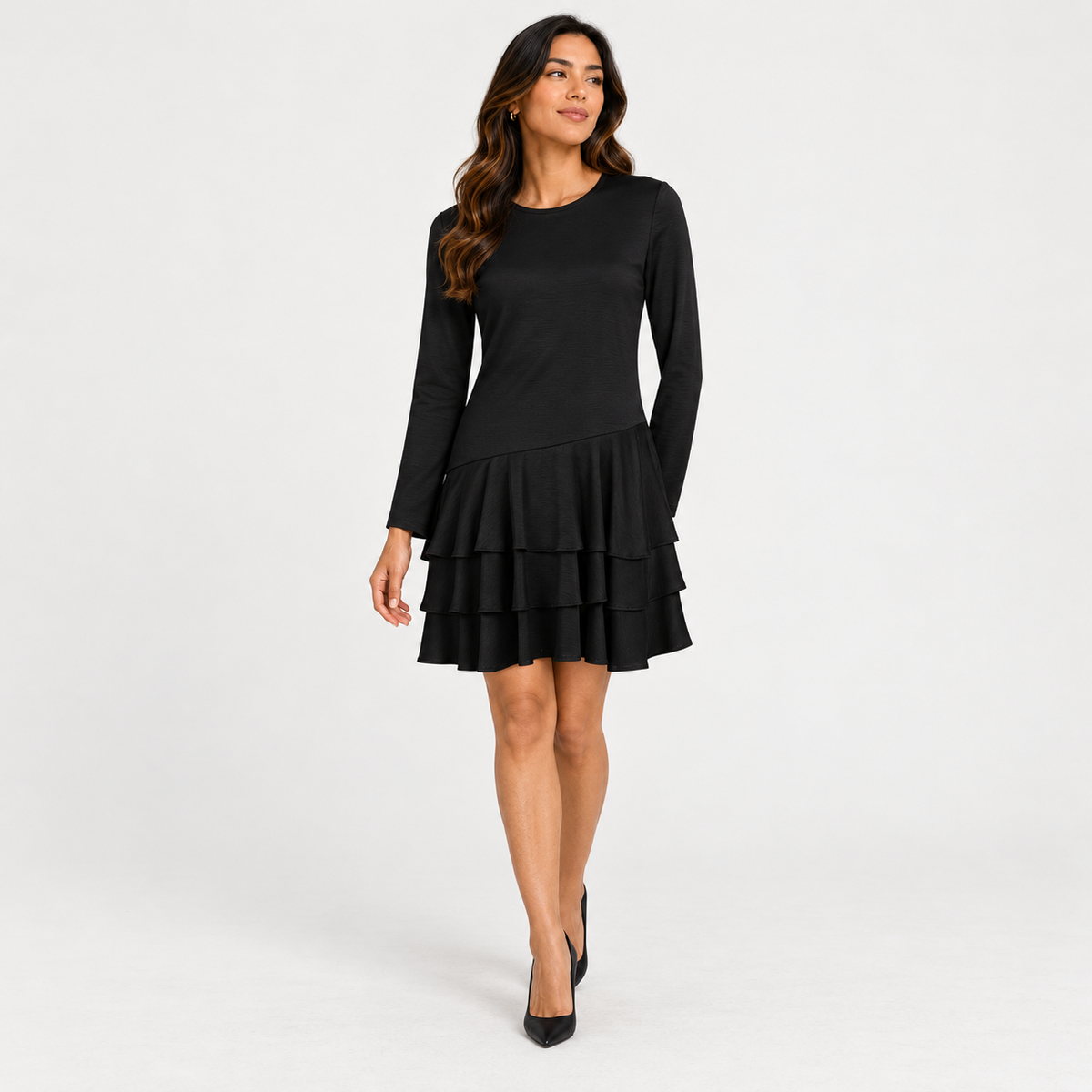 Black asymmetrical dress 