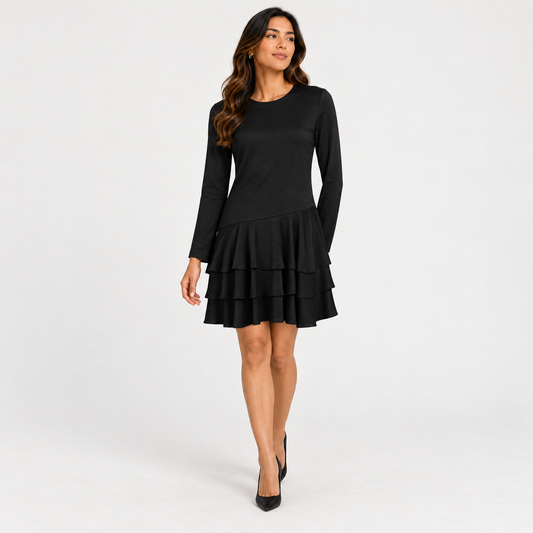 Black asymmetrical dress 