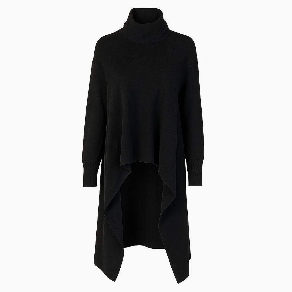 Asymmetrical knit sweater