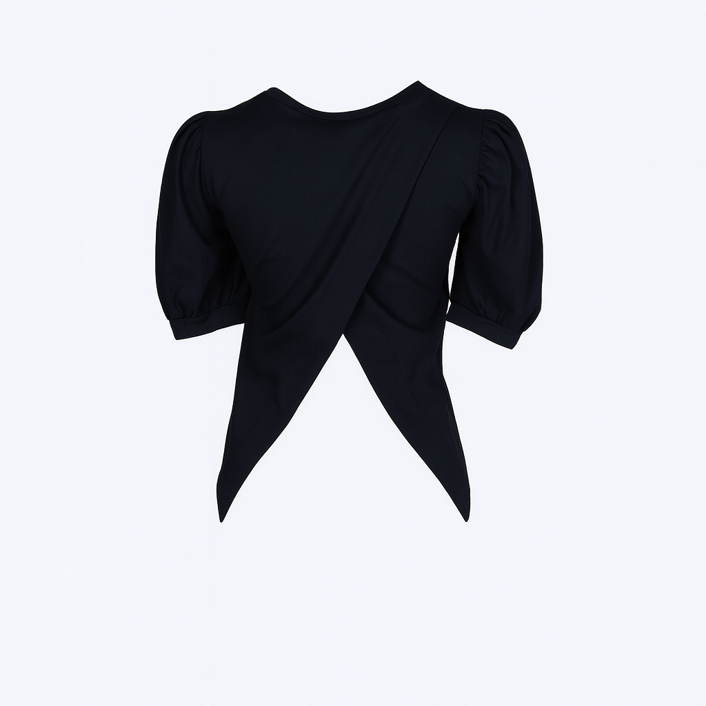 Black tshirt with open back