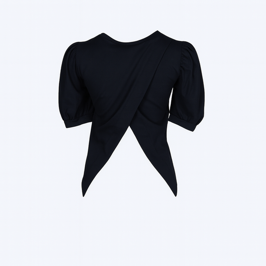 Black tshirt with open back