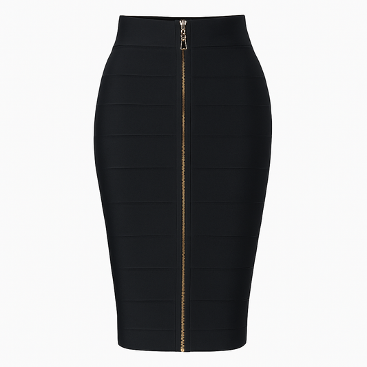 Big size  Bandage skirt with zipper