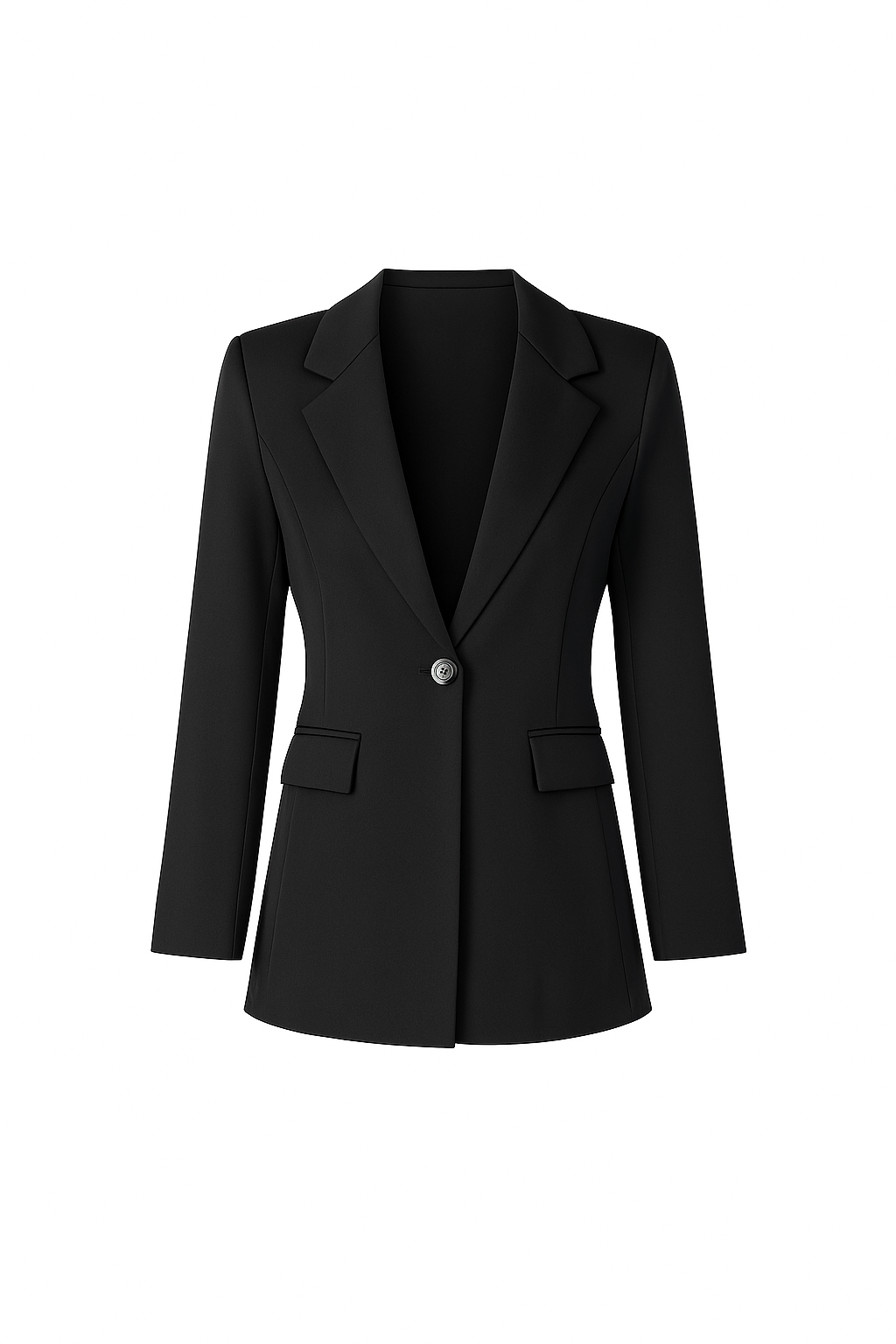 Regular fit black blazer