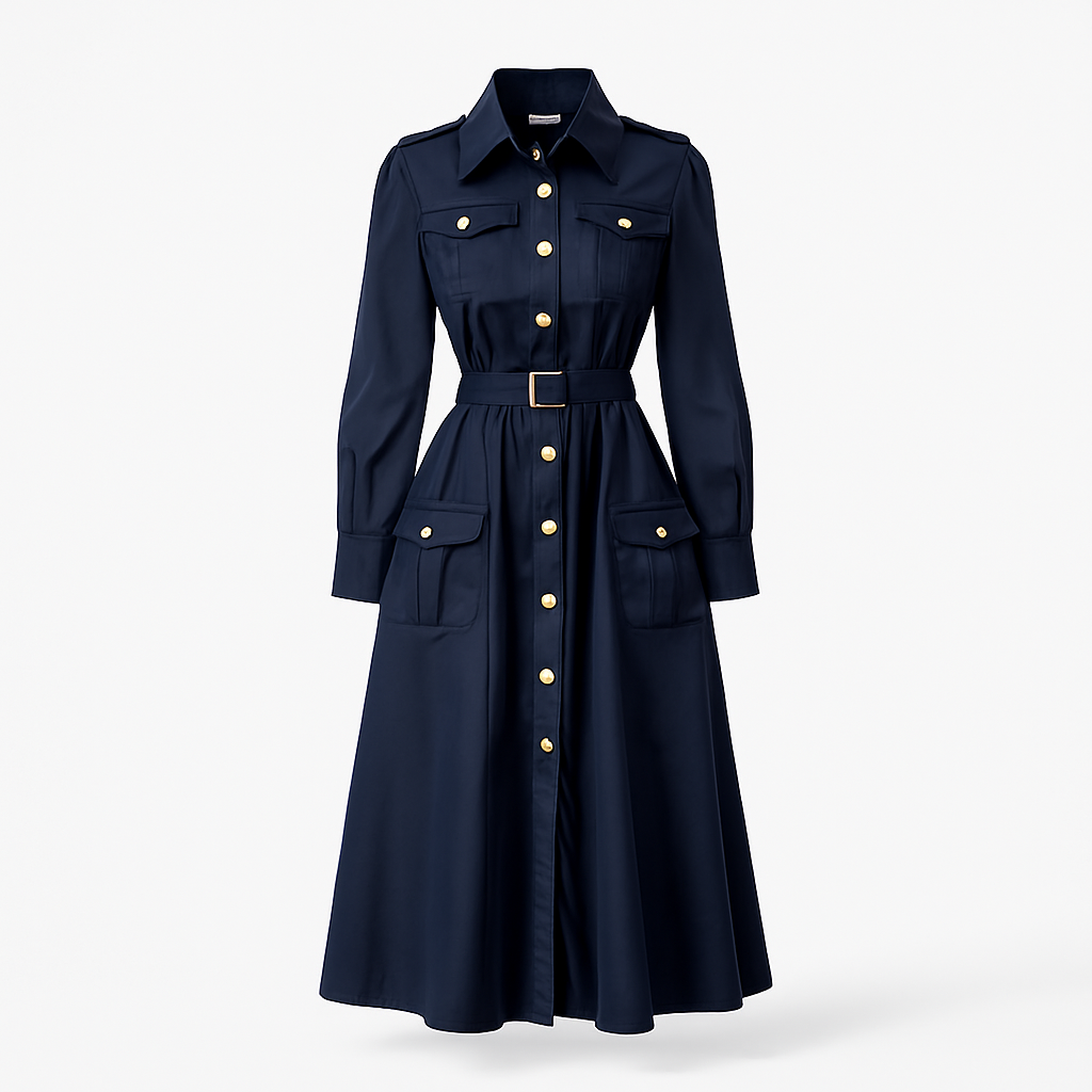 Midi shirt dress  Beige/Black CHANCE ITALIA