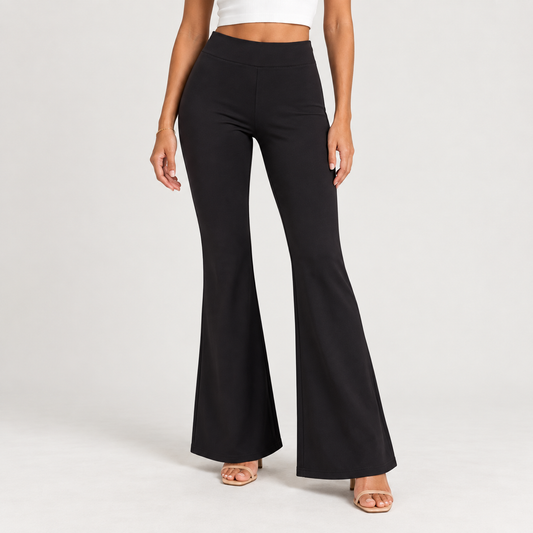 Black Trousers with Elastic Waistband 