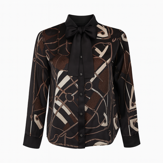 Printed shirt with bow Luisa Fashion