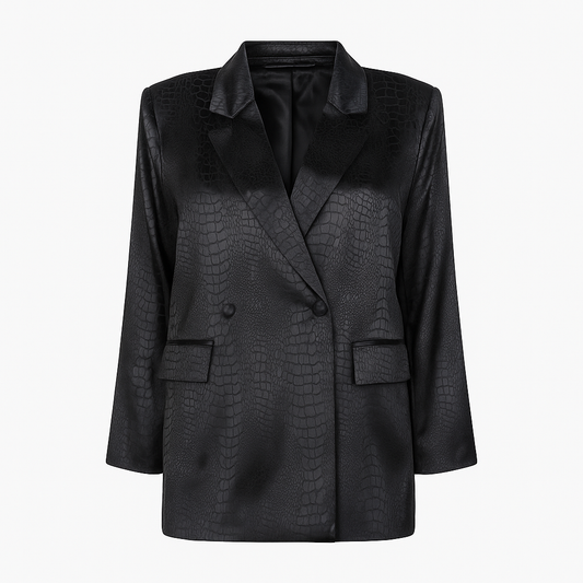 Satin black blazer