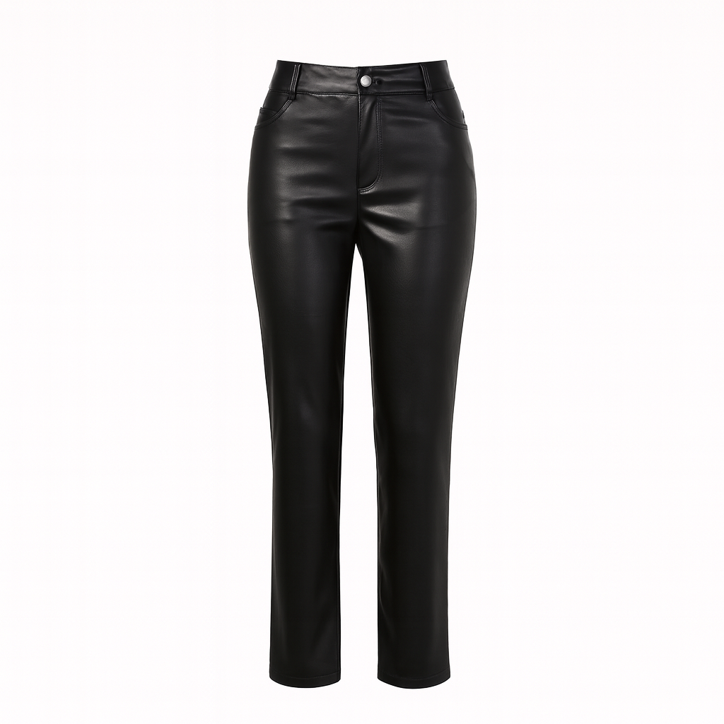 Black leather trousers