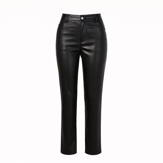 Black leather trousers